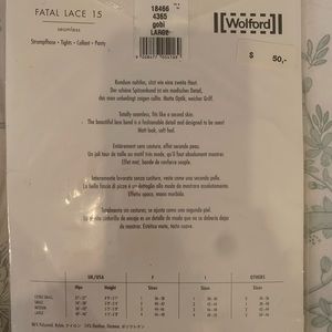 Wolford fatal lace 15 tights large gobi